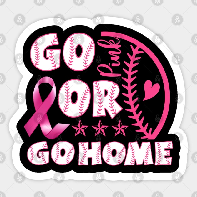 Strike Out Breast Cancer Awareness Baseball Lover  Men Boy Sticker by Gendon Design